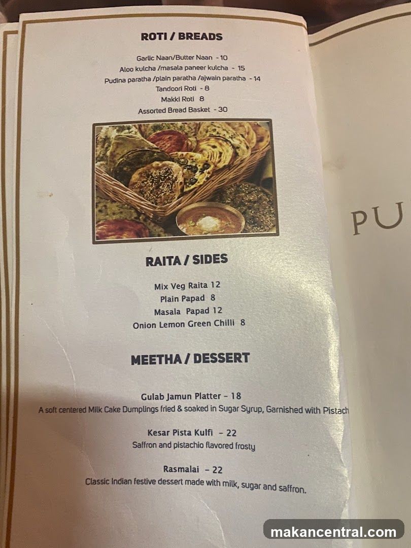 Indian Menu