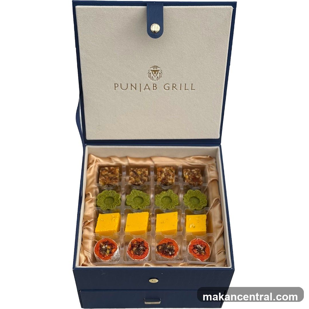 Assortment of Indian Sweets in a Gift Box