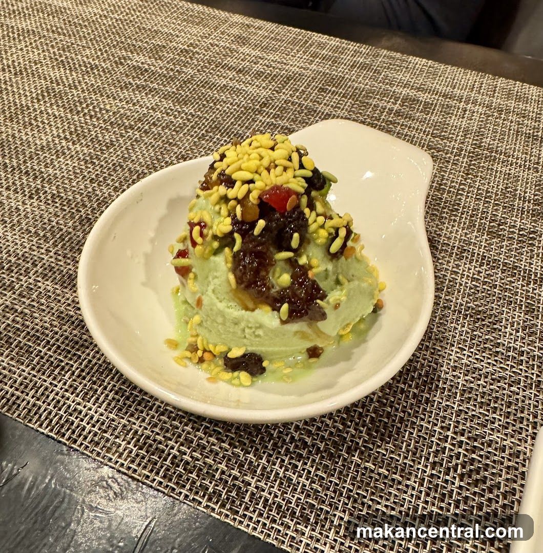 Pistachio Ice Cream with Toppings