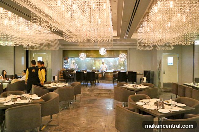 Restaurant Interior with Open Kitchen