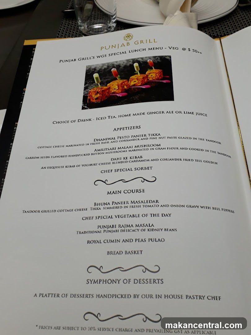 PUNJAB GRILL'S WGS SPECIAL LUNCH MENU - VEG