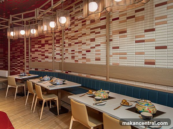 Restaurant Interior with Hot Pot Tables