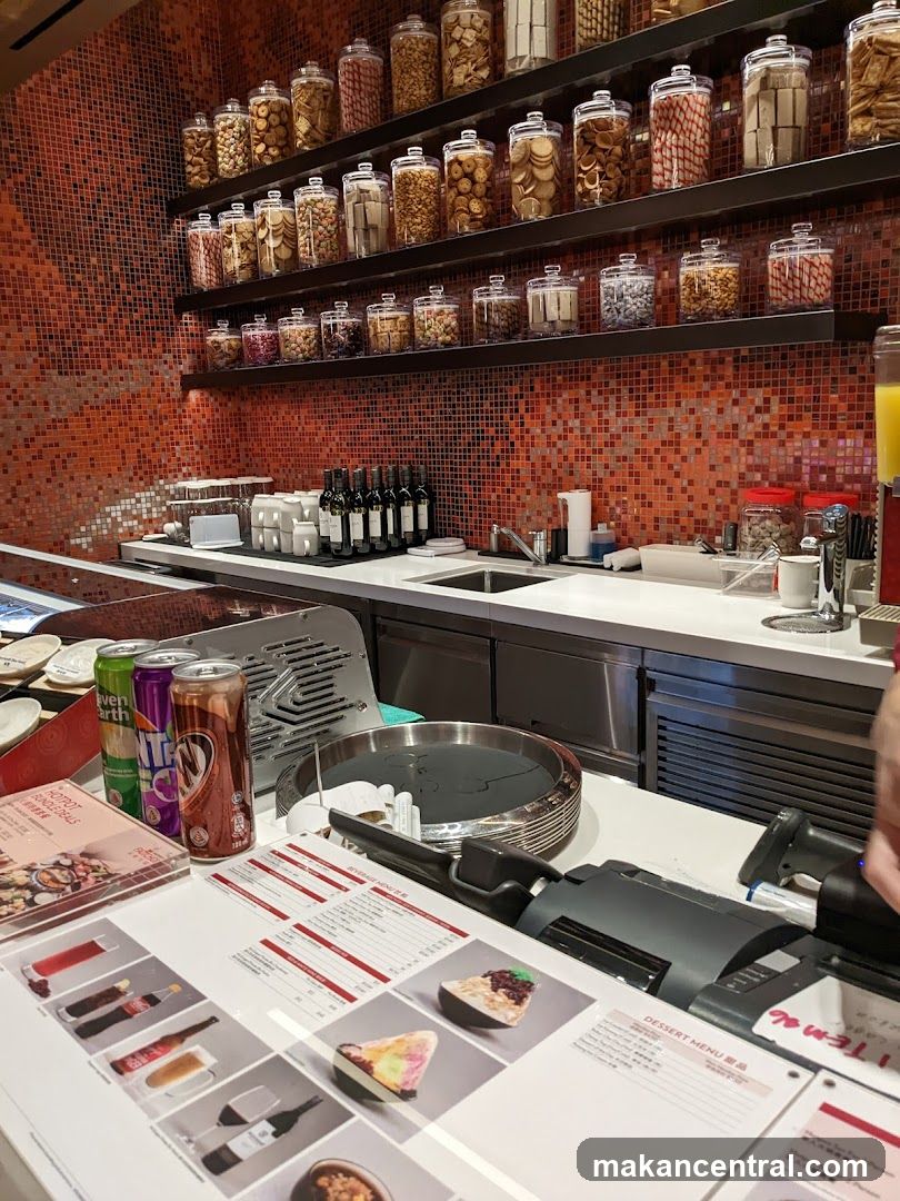 Dessert Menu and Snacks Display