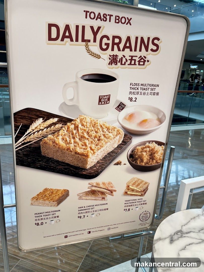 Toast Box Daily Grains Menu
