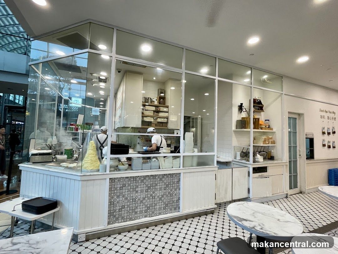 Cafe Interior with Staff Preparing Food