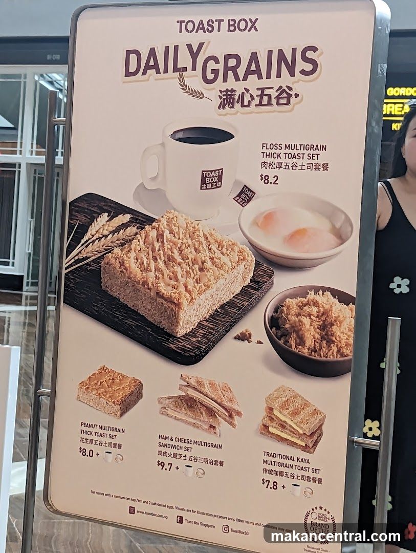 Toast Box Daily Grains Menu