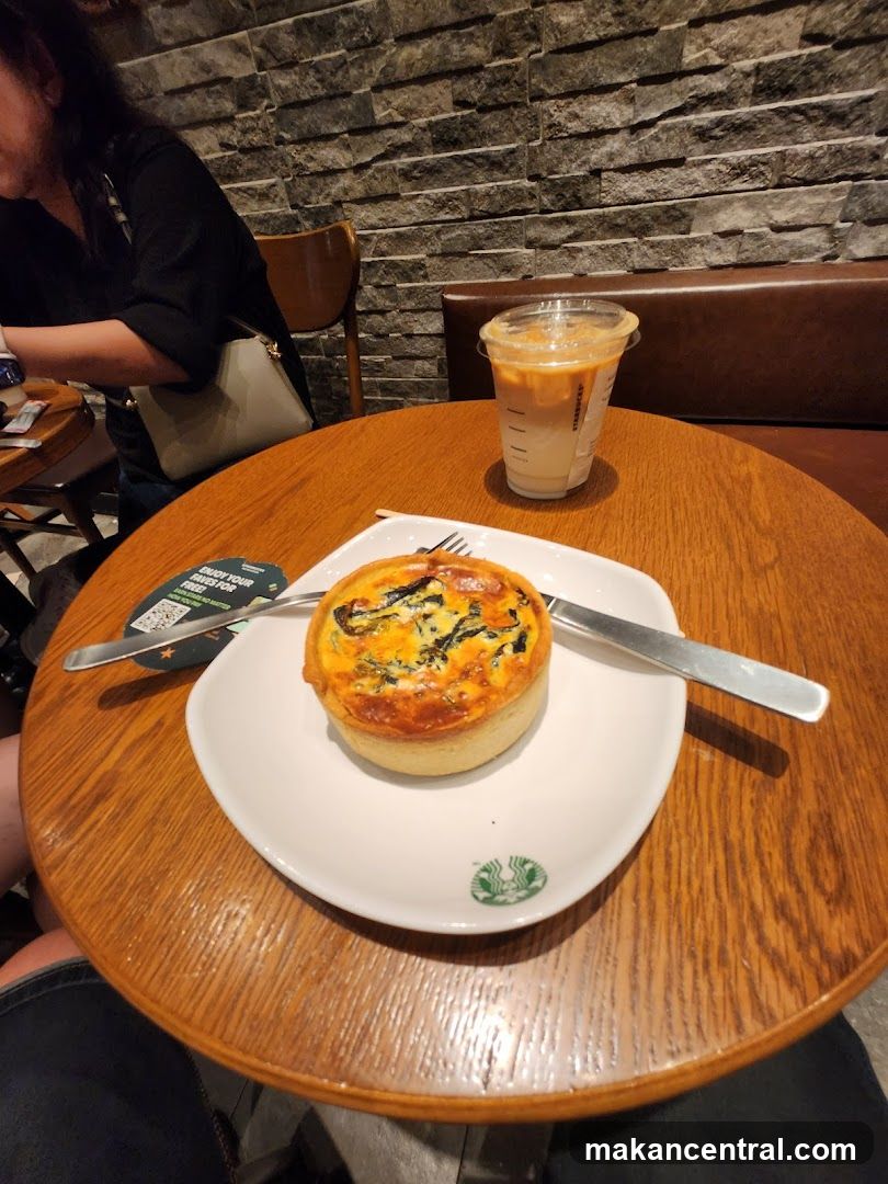 Quiche and Iced Coffee