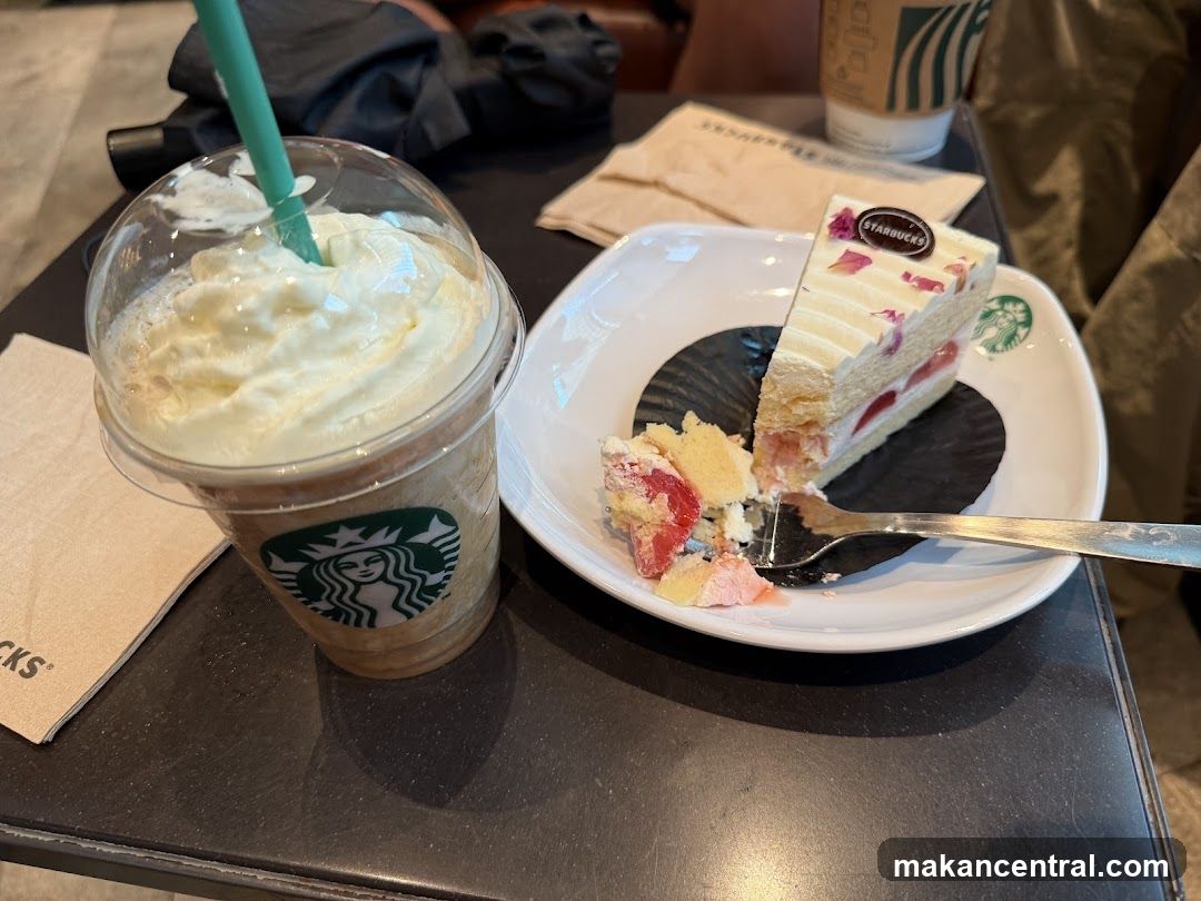 Starbucks Drink and Cake