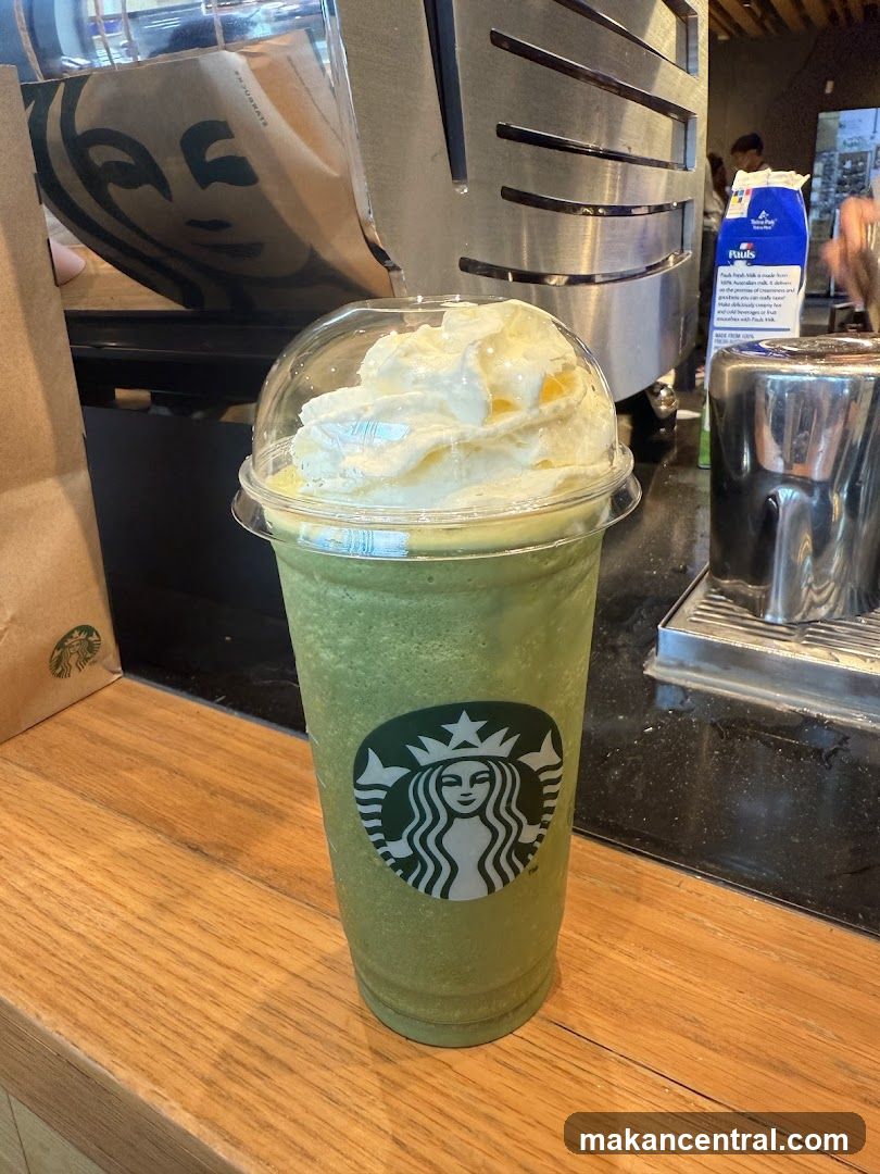 Green Frappuccino with Whipped Cream