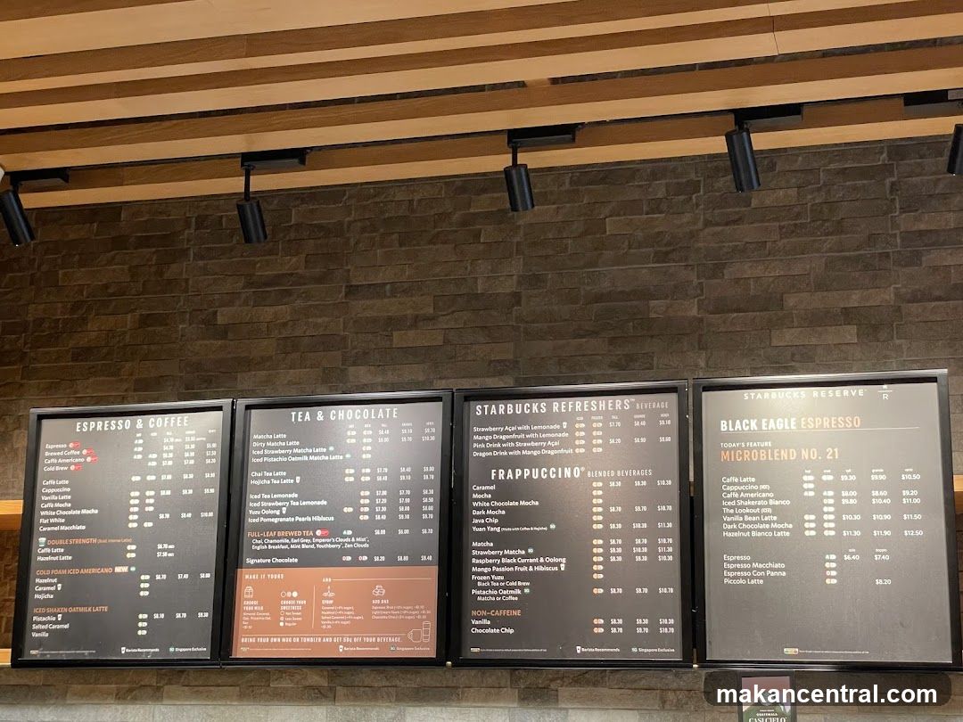 Starbucks Menu
