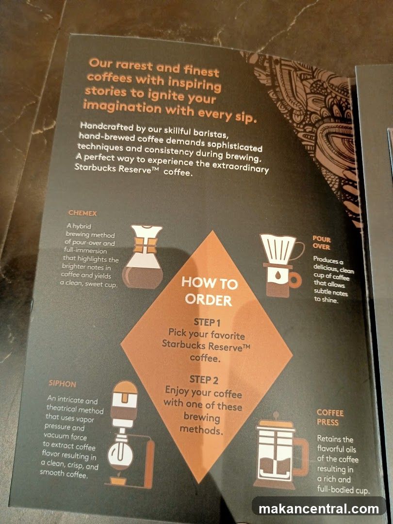 Starbucks Reserve Coffee Brewing Methods