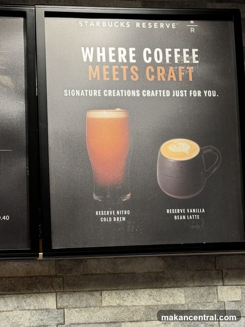 Starbucks Reserve Menu Board