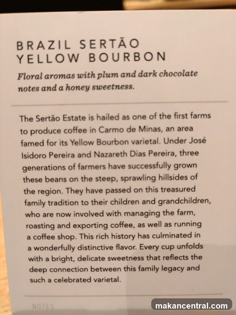 Brazil Sertão Yellow Bourbon Coffee Description