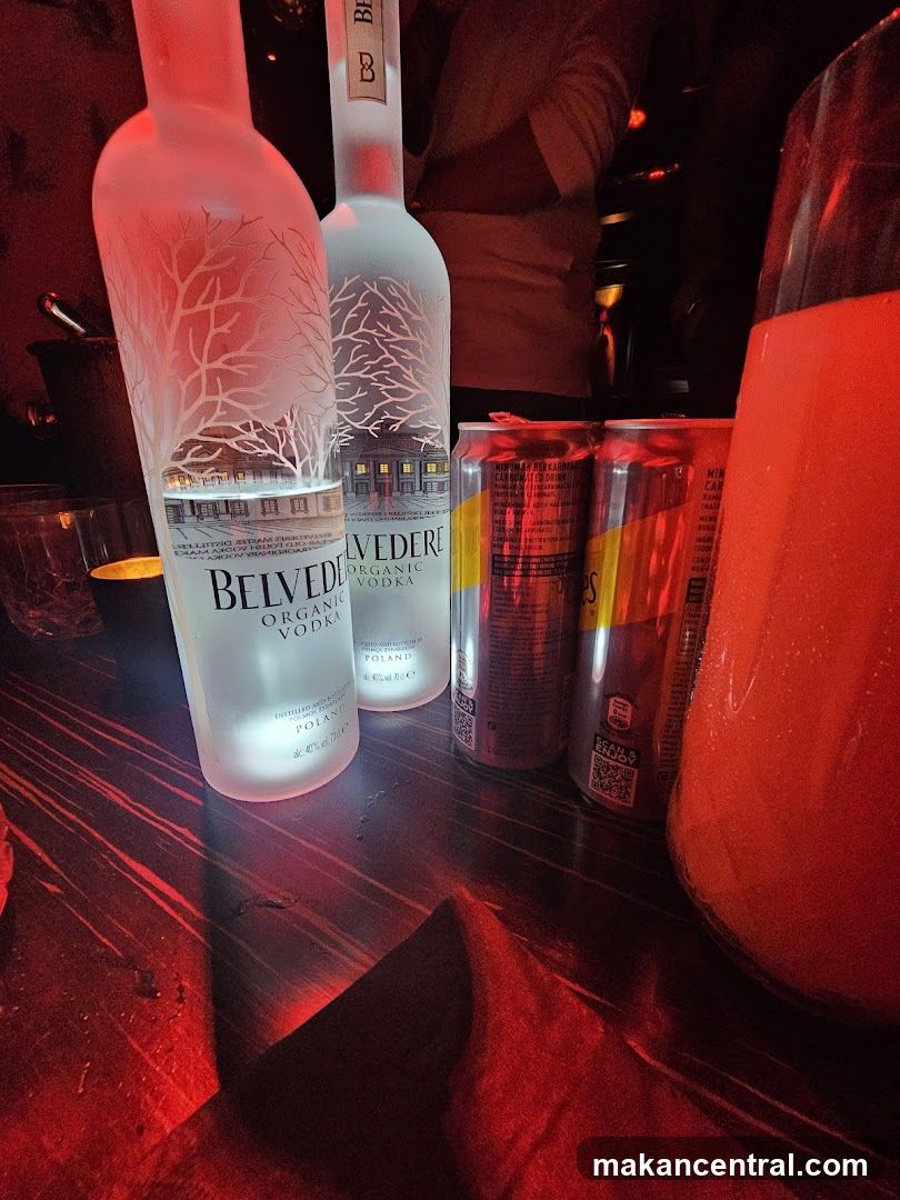 Belvedere Vodka and Canned Drinks