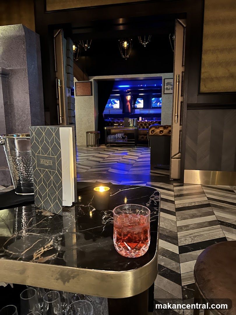 Bar Interior with Drink