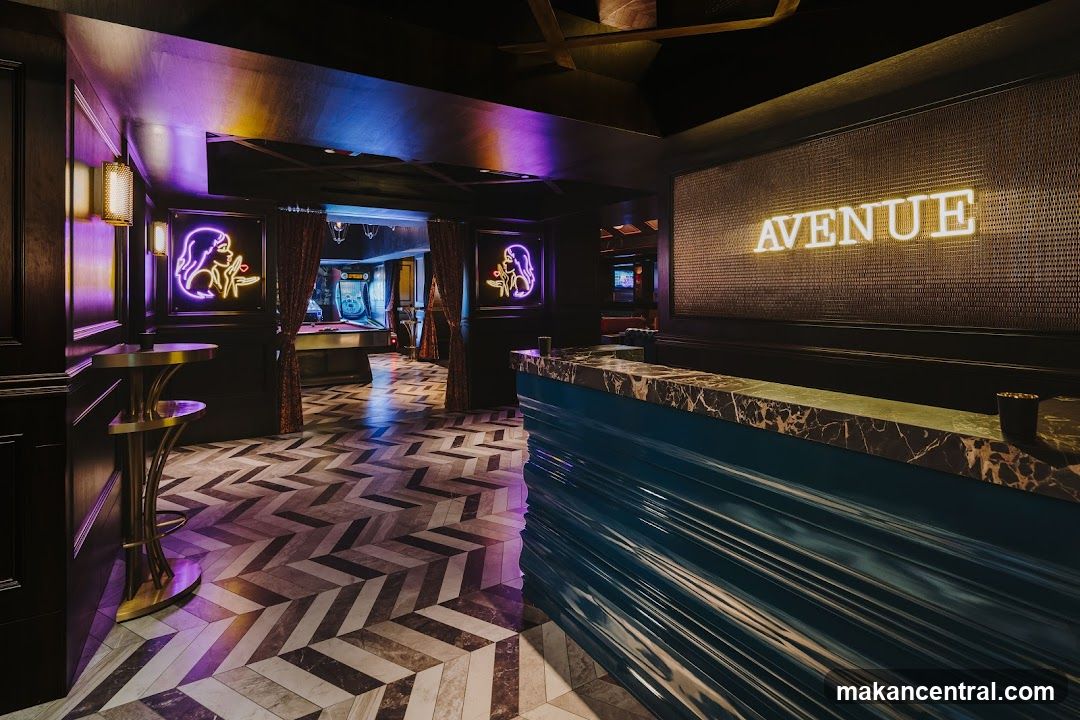Bar Interior with Neon Signage