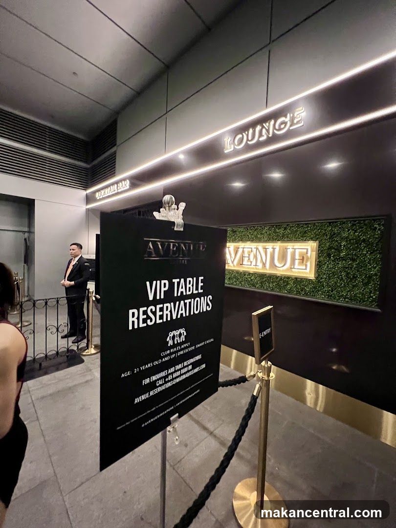 Avenue VIP Table Reservations