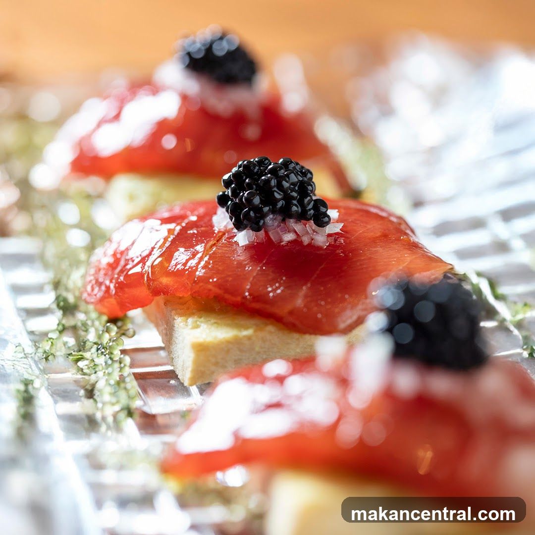 Smoked Salmon and Caviar Canapés