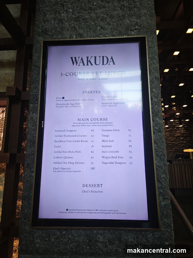 WAKUDA 3-COURSE SET LUNCH