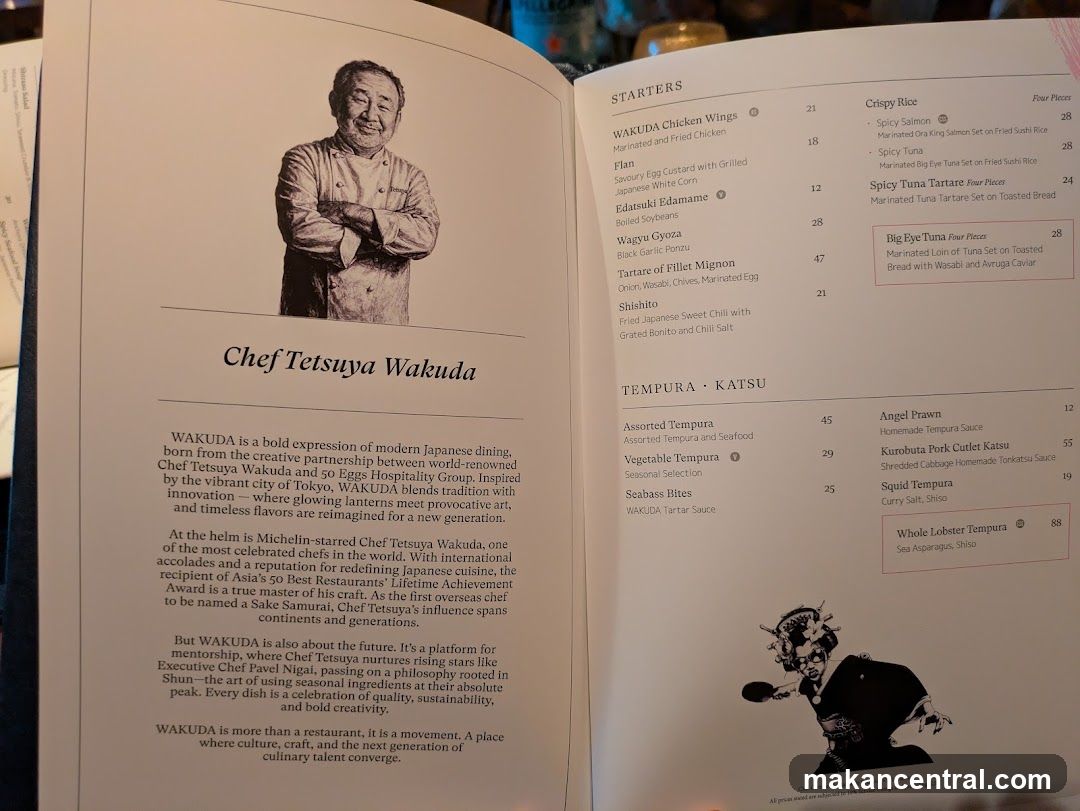 WAKUDA Menu