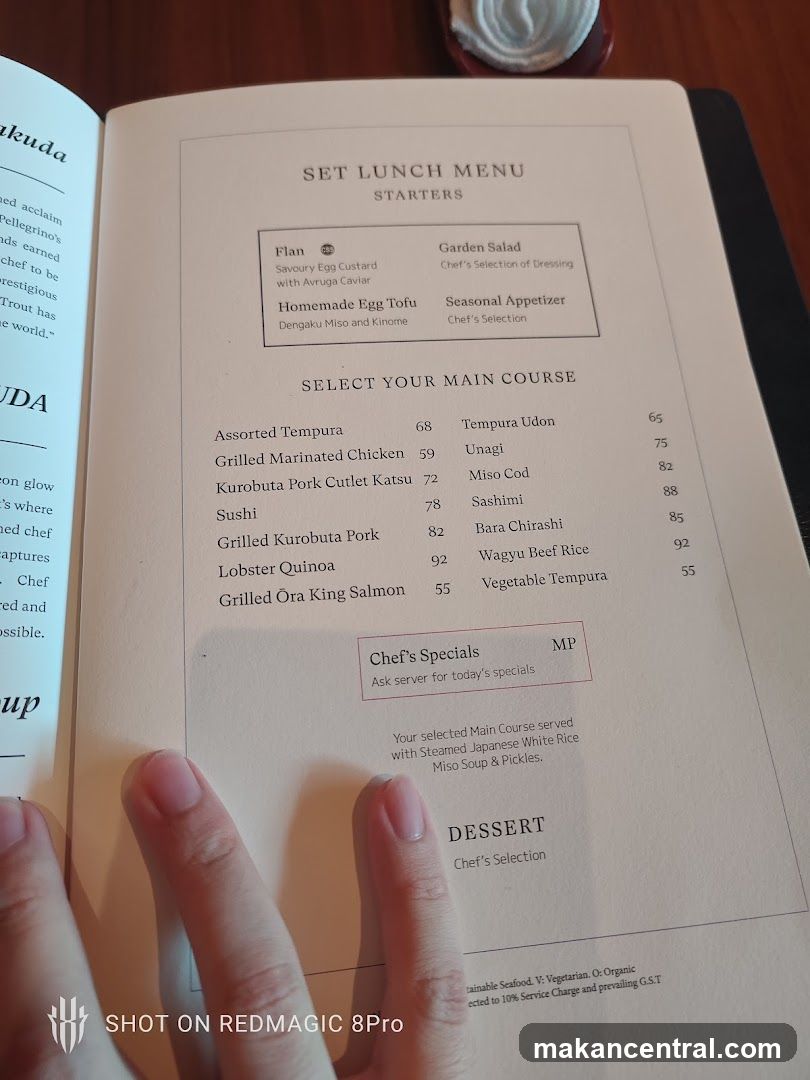 SET LUNCH MENU
