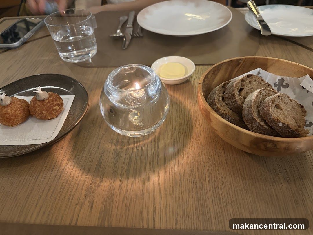 Table Setting with Appetizers and Bread