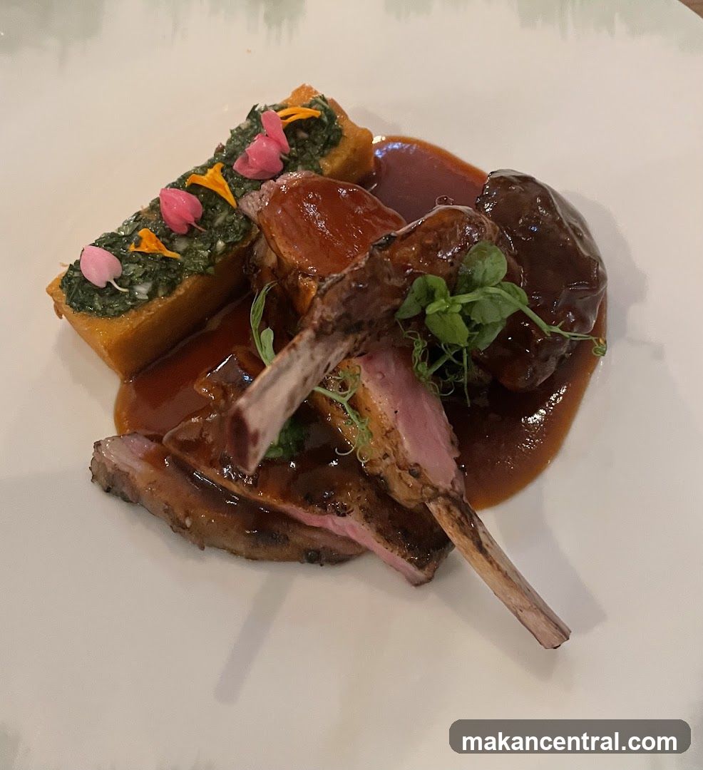 Lamb Chops with Polenta and Greens