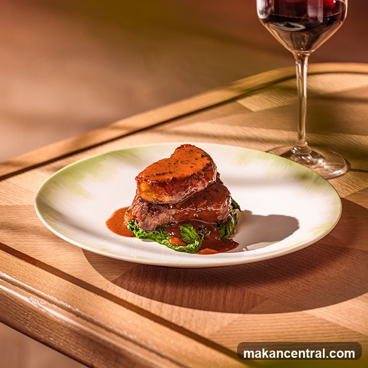 Steak with Foie Gras and Red Wine
