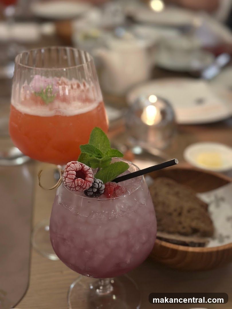 Two Cocktails and Bread