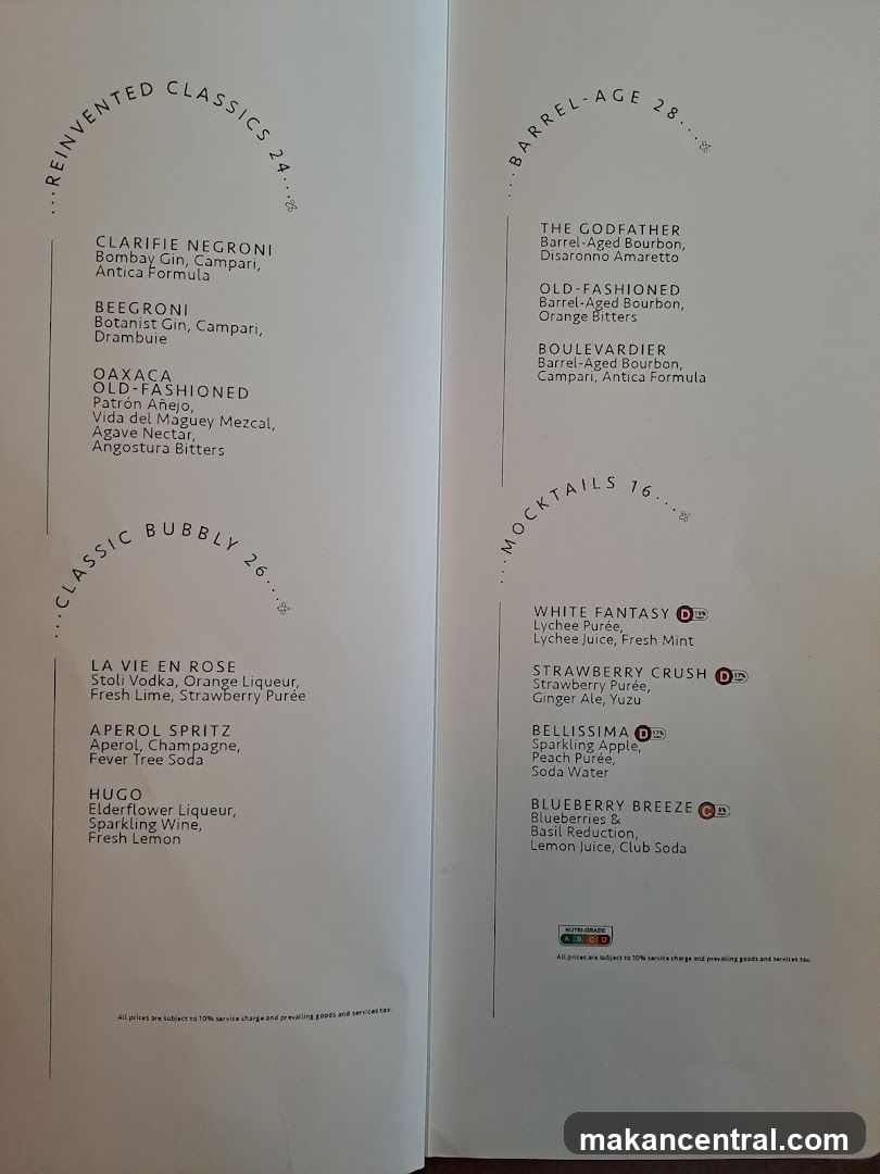 Cocktails Menu