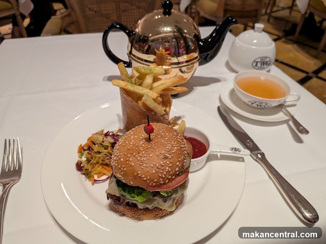 Burger, Fries, and Tea