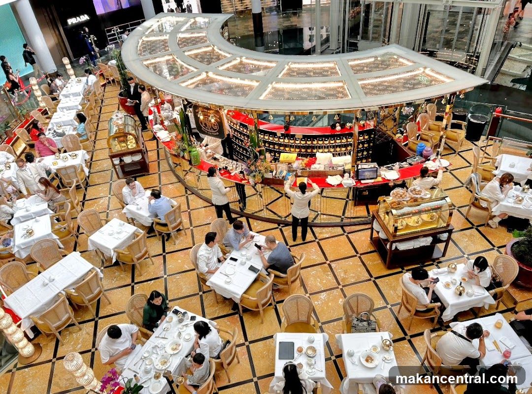 Elegant Tea Room with Patrons