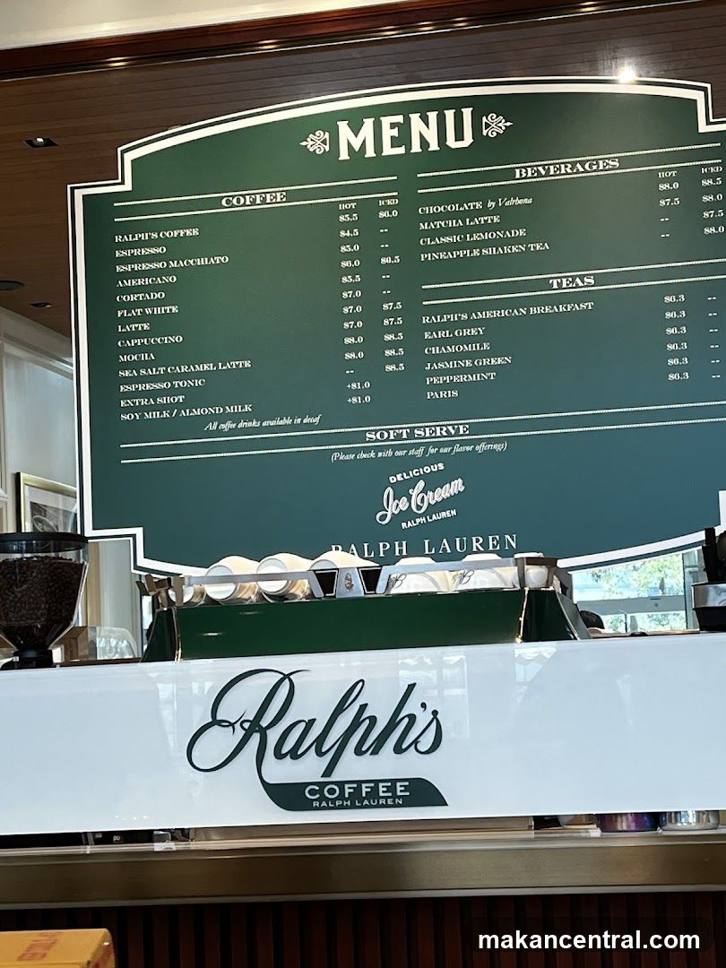 Ralph's Coffee Menu