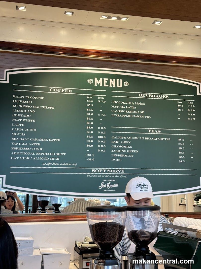 Ralph's Coffee Menu