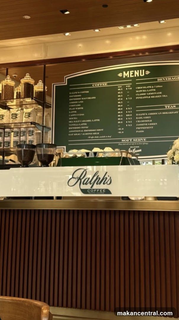 Ralph's Coffee Menu