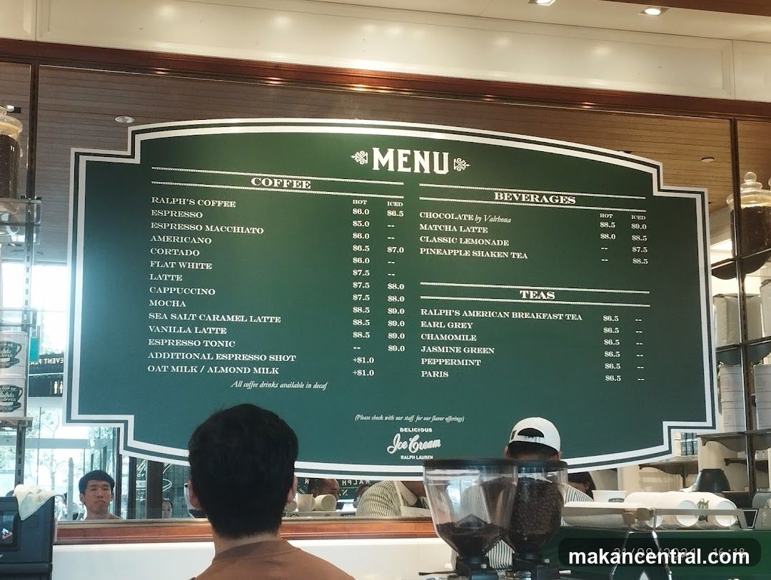 Ralph Lauren Menu