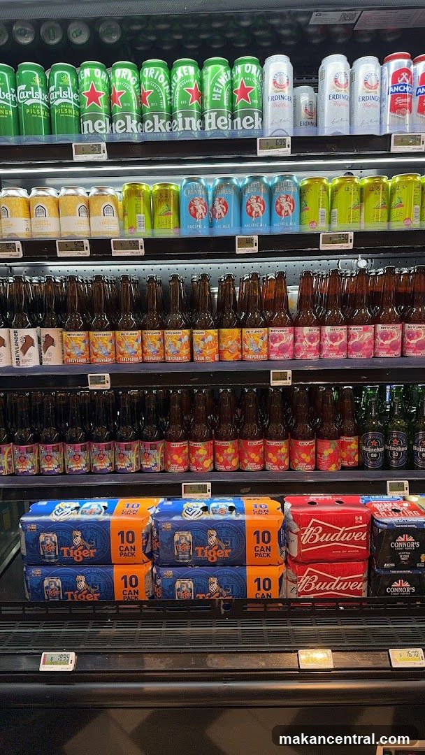 Beer display in a store