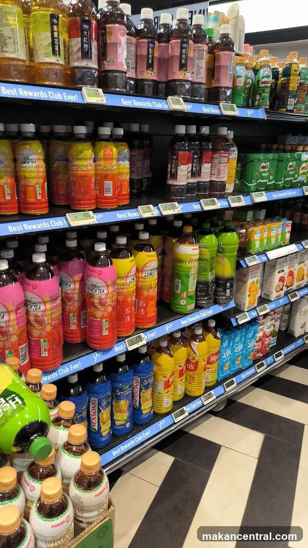Bottled Drinks on Shelves