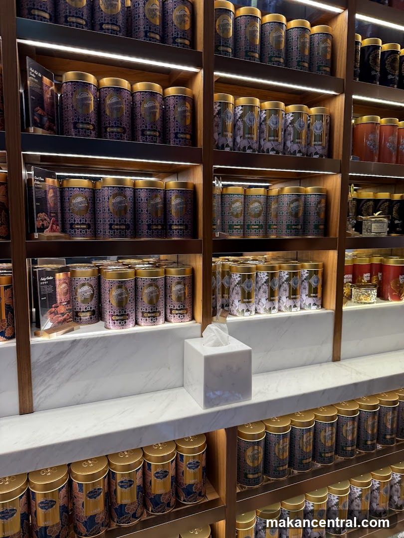 Tea Tins on Shelves