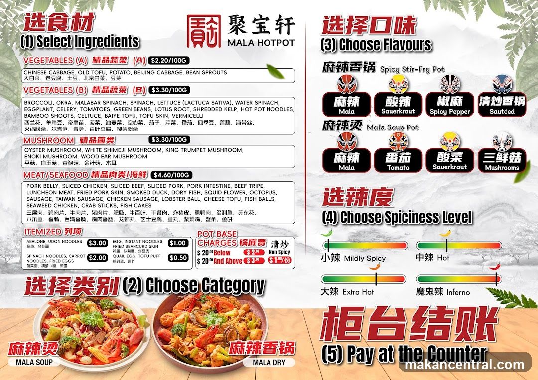 MALA HOTPOT Menu