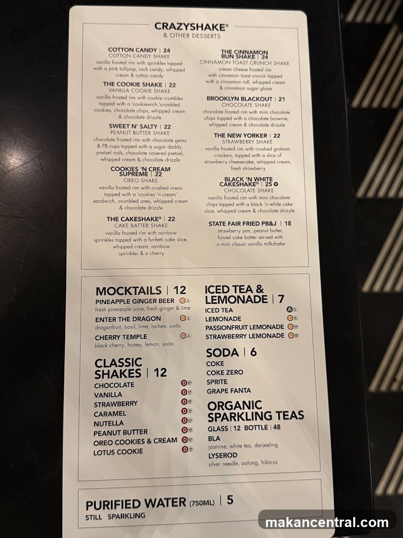 CRAZYSHAKE & OTHER DESSERTS