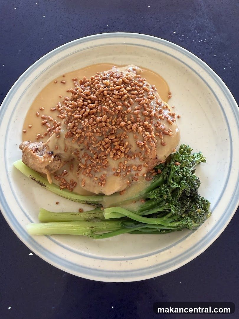 Chicken dish with sauce and vegetables