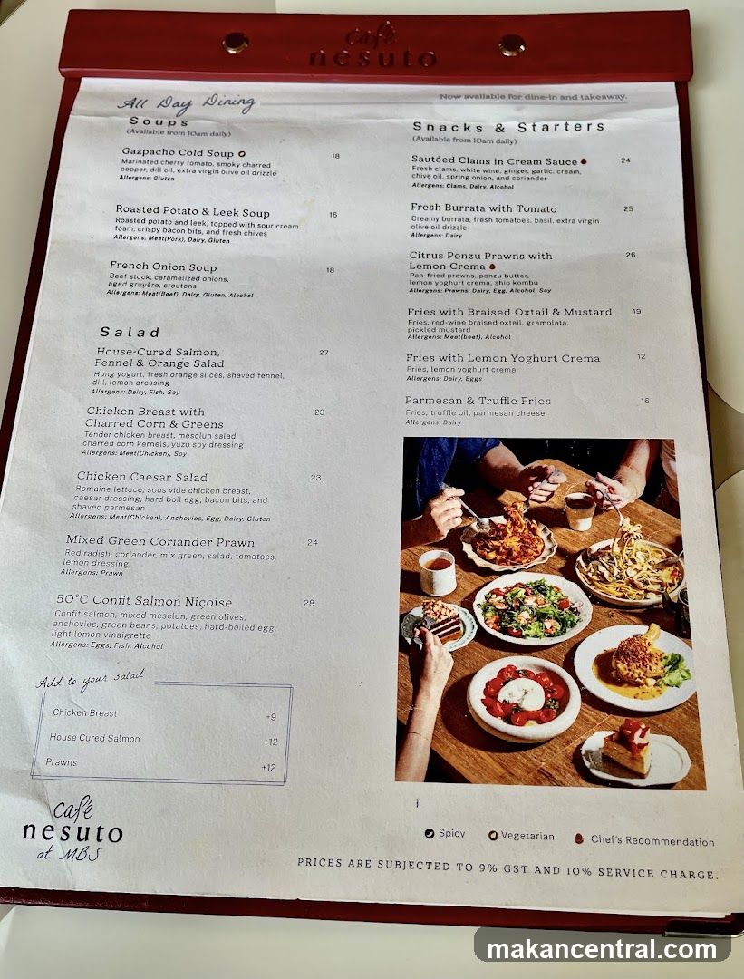 Cafe Nesuto Menu
