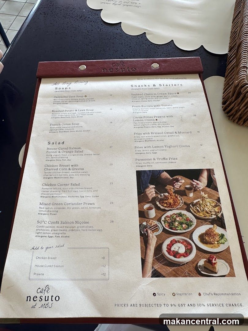 Cafe Nesuto Menu