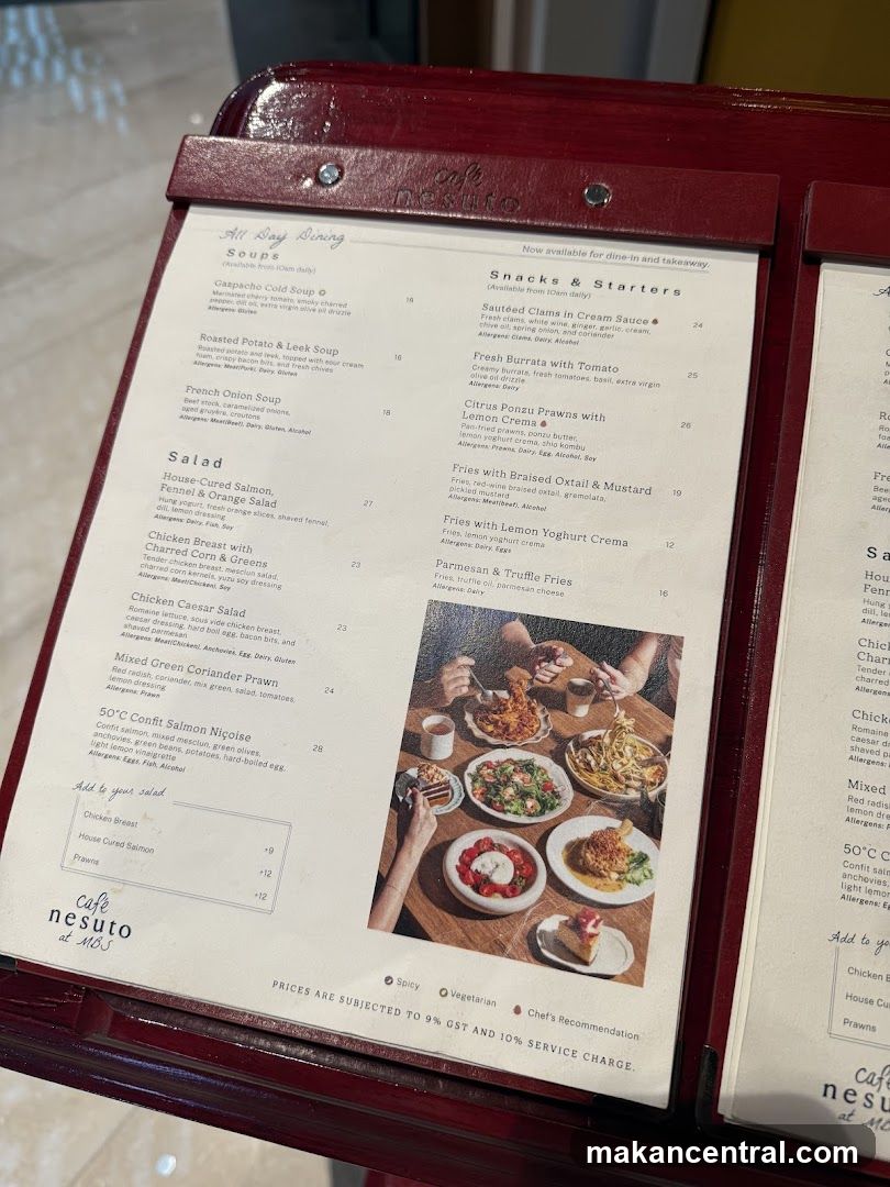 Cafe Nesuto Menu