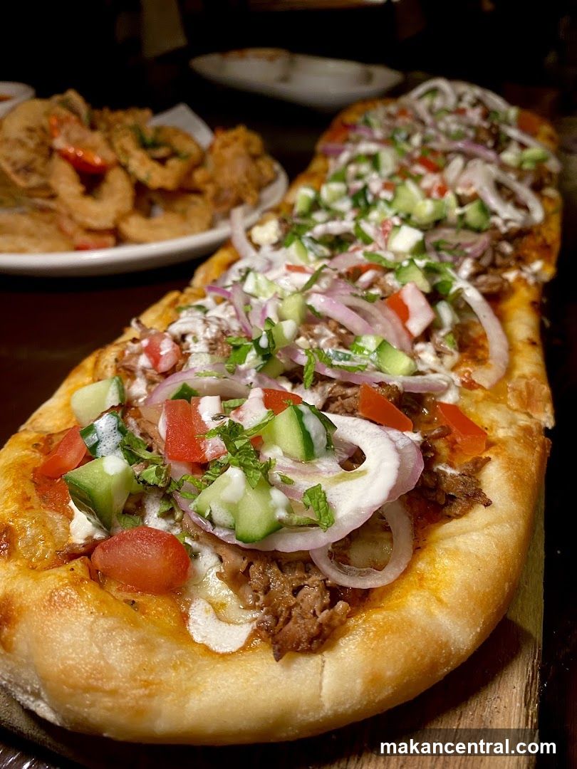 Flatbread with Toppings and Appetizer