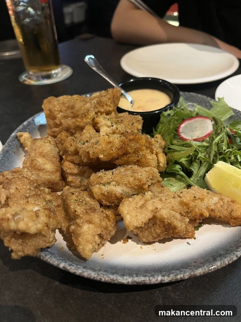 Fried Chicken Bites with Salad