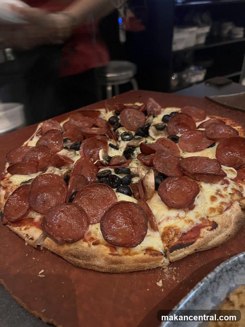 Pepperoni and Olive Pizza