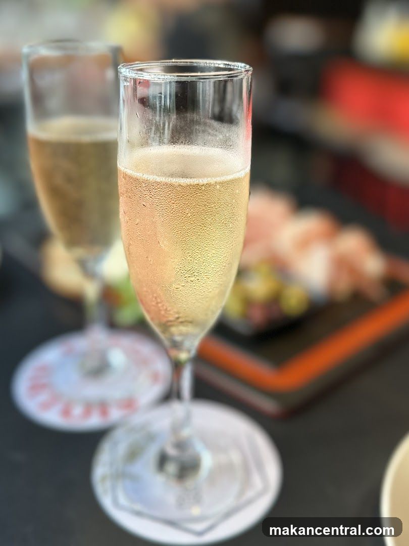 Champagne Glasses and Charcuterie