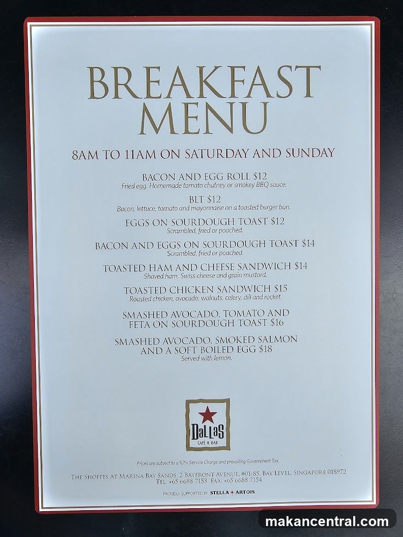 BREAKFAST MENU
